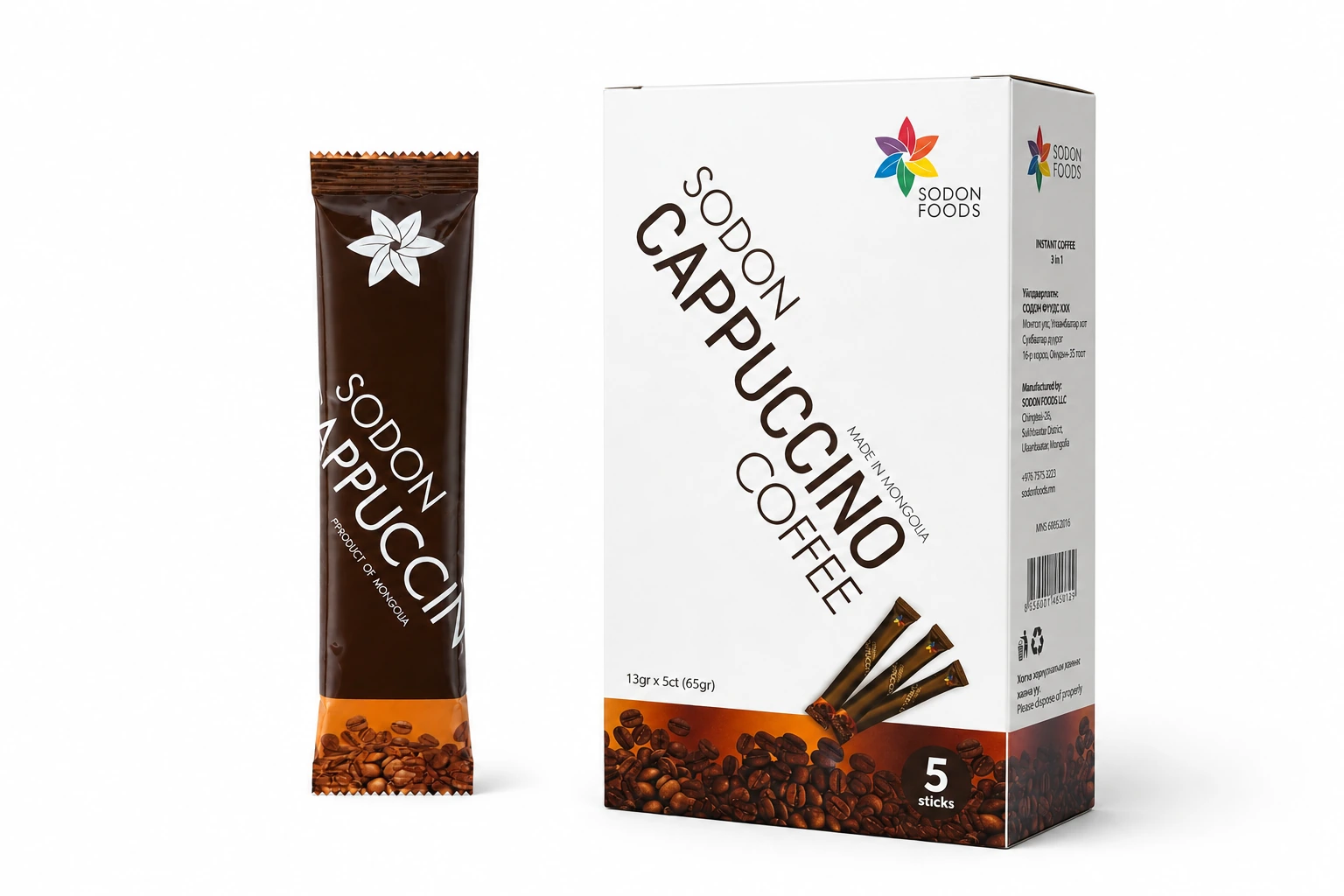 SODON CAPUCCINO 3 in 1 ИНСТАНТ КОФЕ